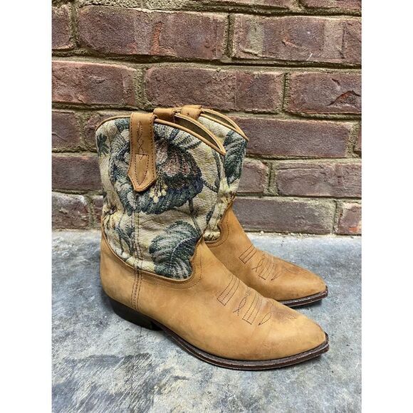 Seychelles Tan Leather Western Pointed Toe Boot Size 6 - Picture 2 of 9